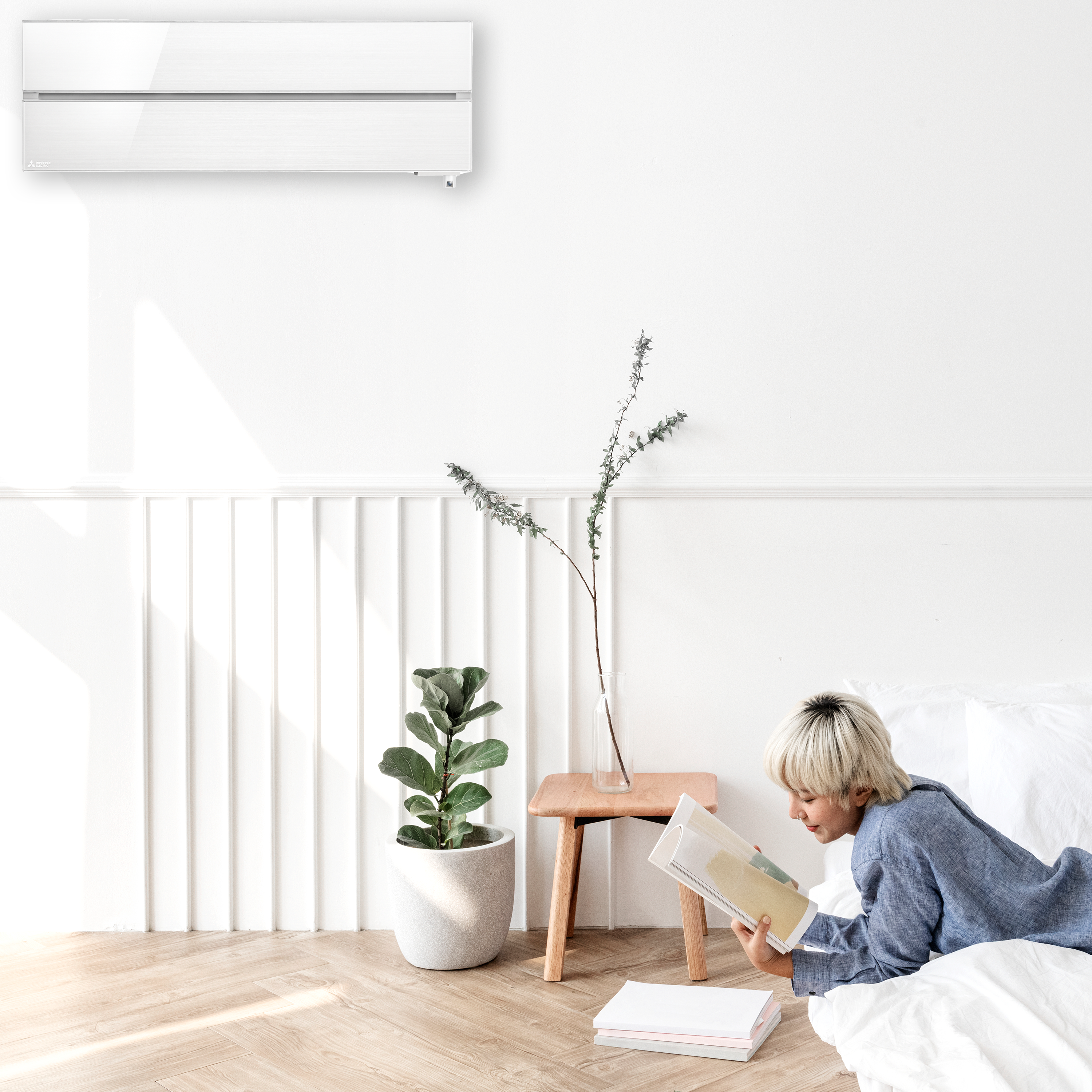 Mitsubishi Electric SIENINIS MSZ-LN serijos 5.0 kW oro kondicionieriaus komplektas baltas Karšti Vėjai Mitsubishi Electric SIENINIS MSZ-LN serijos 5.0 kW oro kondicionieriaus komplektas baltas MSZ LN W 3 1