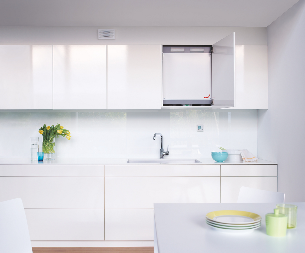 Plokštelinis ENTALPINIS rekuperatorius Zehnder ComfoAir 180 ERV su VALDYMO PULTU comfoair180 interjere