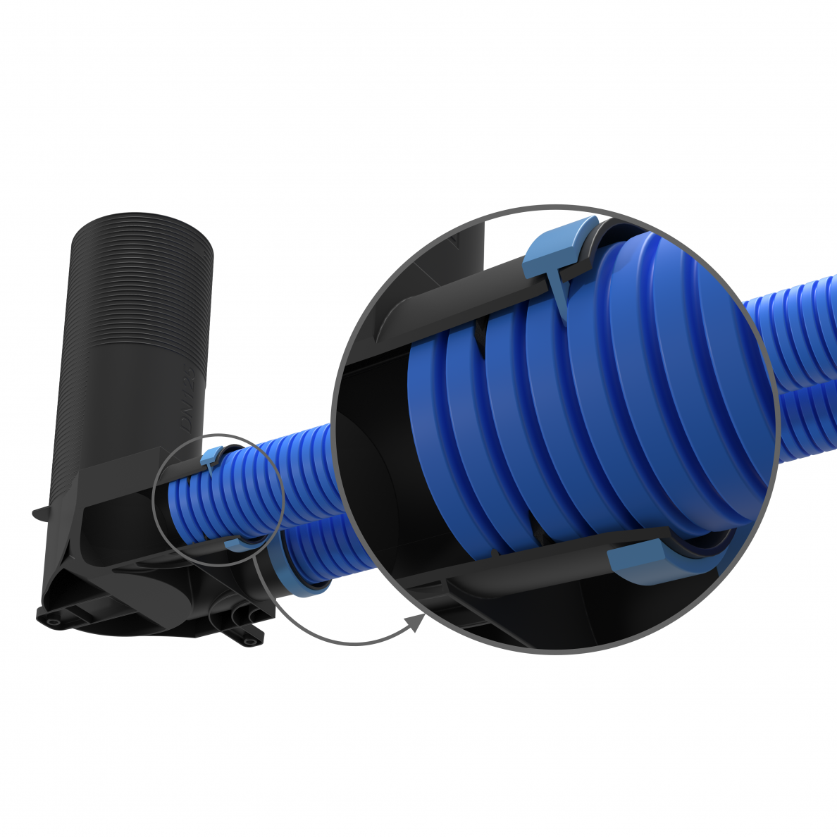 Plastikinė antistatinė difuzoriaus dėžutė 2x75 Karšti Vėjai Plastikinė antistatinė difuzoriaus dėžutė 2x75 difuzoriaus dezute antistatine dn125 2x75 4 1