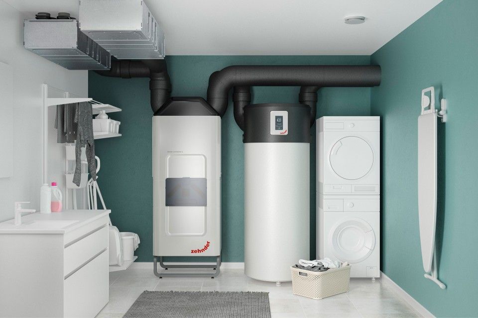 Zehnder temperatūros reguliavimo prietaiso ComfoClime 36 ir ENTALPINIO rekuperatorius ComfoAir Q 600 ERV ST KOMPLEKTAS su LAN moduliu ir šildymo tenu zehnder comfoclime36 rekuperatorius q600