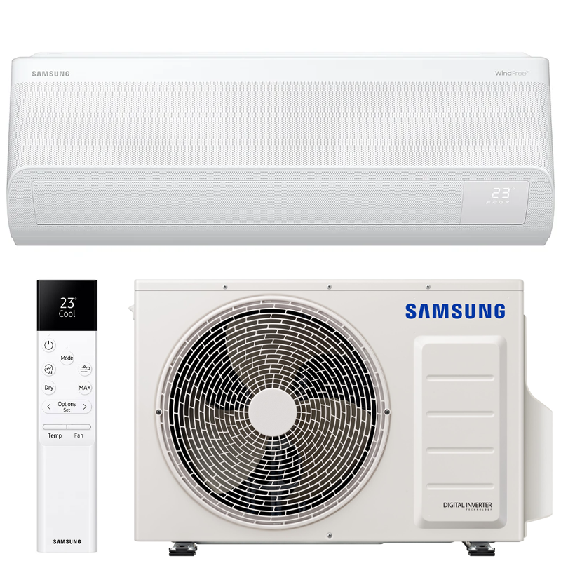 SAMSUNG SIENINIS BEVĖJIS Windfree™ Comfort S2 (buv. Arise), 5.0/6.0 kW oro kondicionieriaus komplektas Karšti Vėjai SAMSUNG SIENINIS BEVĖJIS Windfree™ Comfort S2 (buv. Arise), 5.0/6.0 kW oro kondicionieriaus komplektas split samsung windfree comfort s2 r32 wifi oro kondicionierius